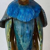 Large ceramic wading bird signed Thimo