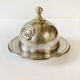 Silver-plated butter dish with elephant motif