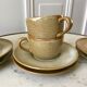 set of 6 stoneware cups and saucers Grès du Village 60s-70s