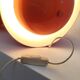 Living room lamp with 4 lights in orange color lacquered metal circa 1970