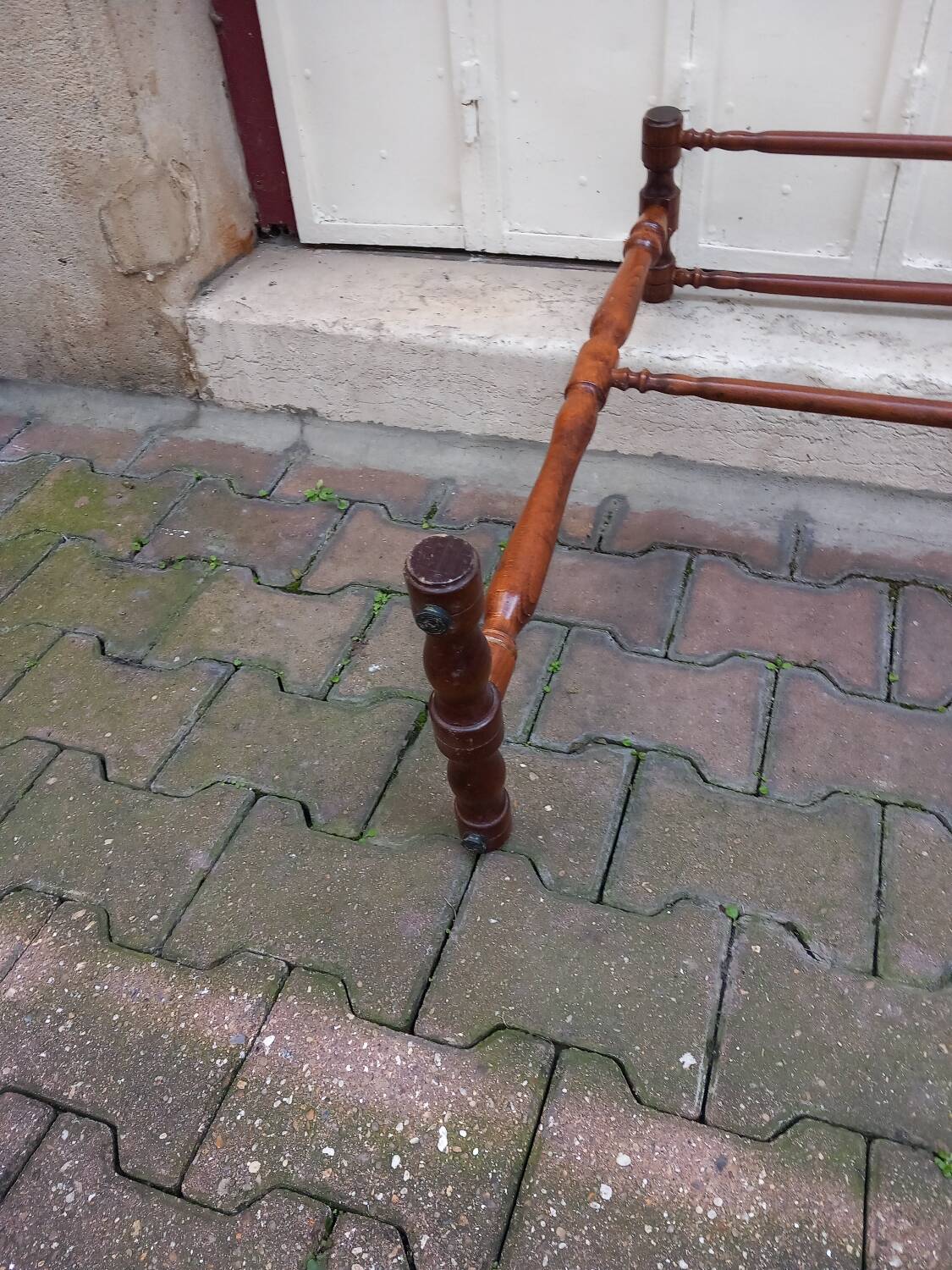 Vintage bamboo towel holder