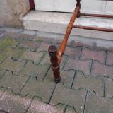 Vintage bamboo towel holder