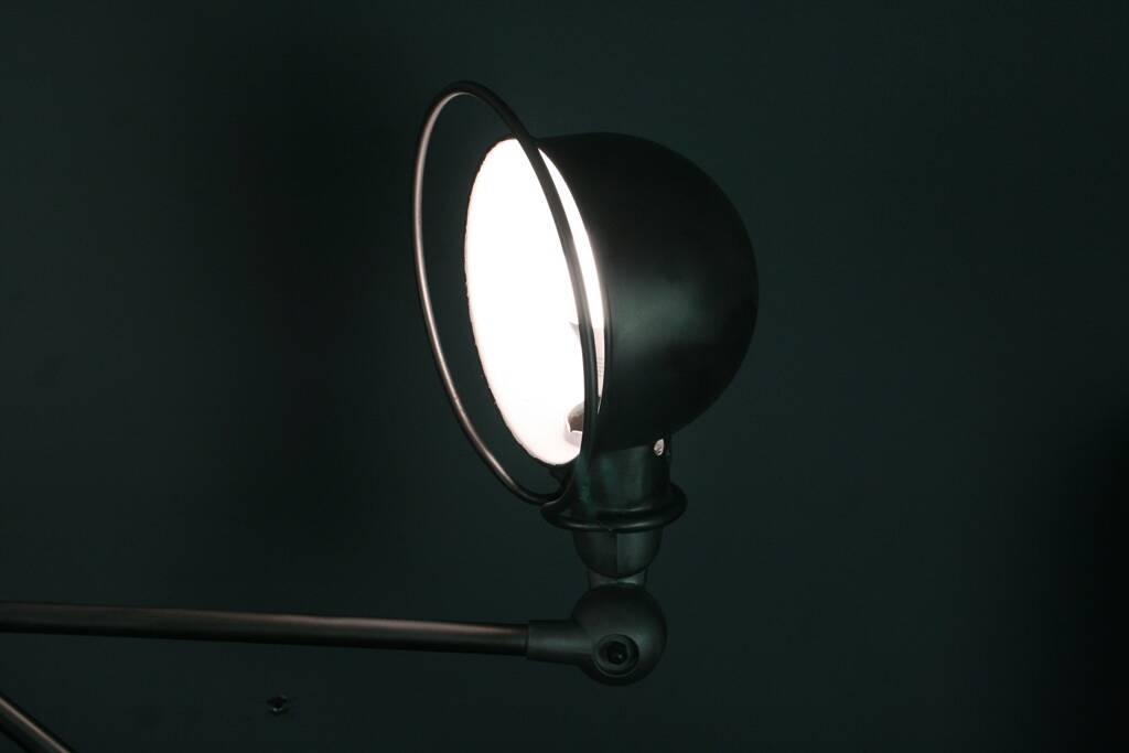Lampe jieldé 4 bras vernis incolore mat industriel vintage
