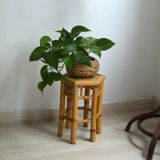 Bamboo plant holder stool