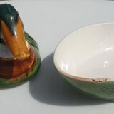 Earthenware duck signed Michel Caugant