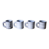 Set of 4 ceramic mugs Grandjean-Jourdan Vallauris 70s