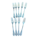 9 silver-plated Art Nouveau forks 1900-1920 with daisy decoration