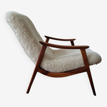 Restored mid century lounge chair by Gelli, Brazil 1950s