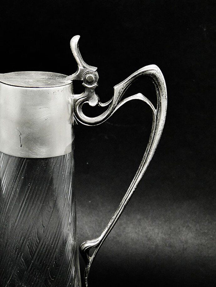 20th century wine jug from Roman Plewkiewicz, Warsaw, Poland, 1890s