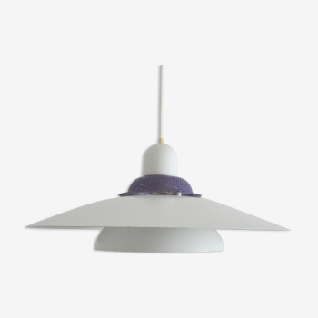 Suspension design danois blanc/violet des années 1980 par Jeka Metaltryk
