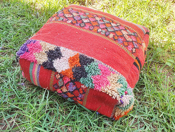 Moroccan carpet pouf