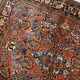 Handmade antique Persian Sarouk square rug 4.1'x 4.1' (125cm x 125cm) 1920s