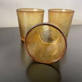 Set of 3 Henkel amber glasses