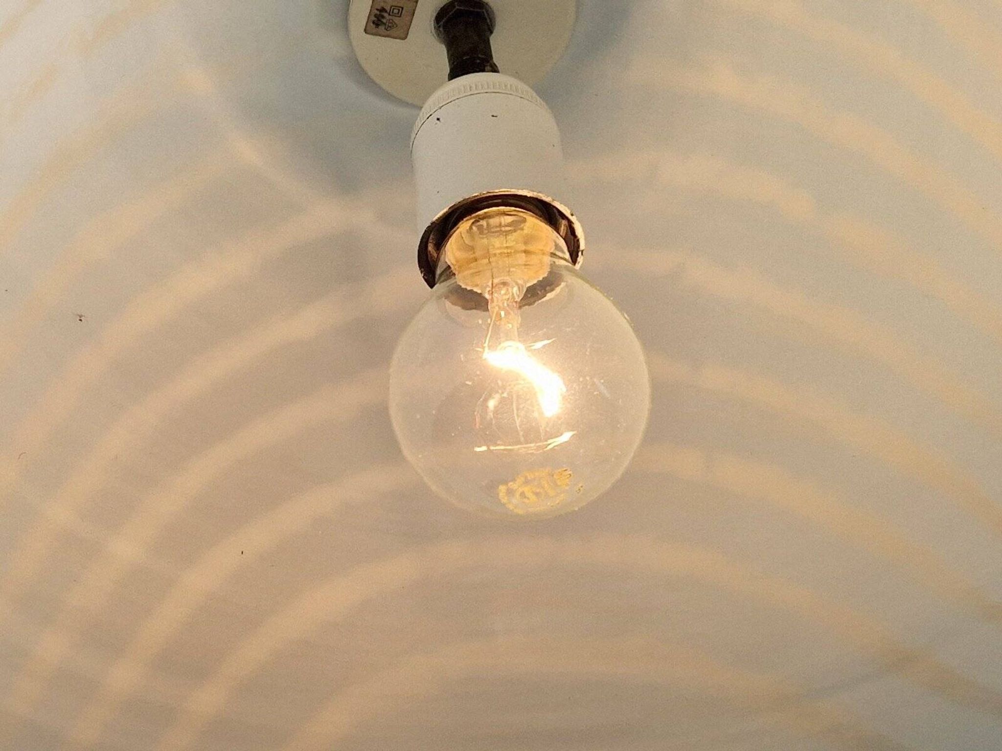 Vintage Pendant Zebra Lamp from Peill & Putzler, 1960s