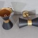 Pair of sconces black, in 1950s style