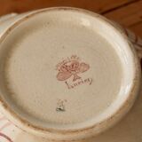 Antique red iron clay tureen Lucien Lunéville model