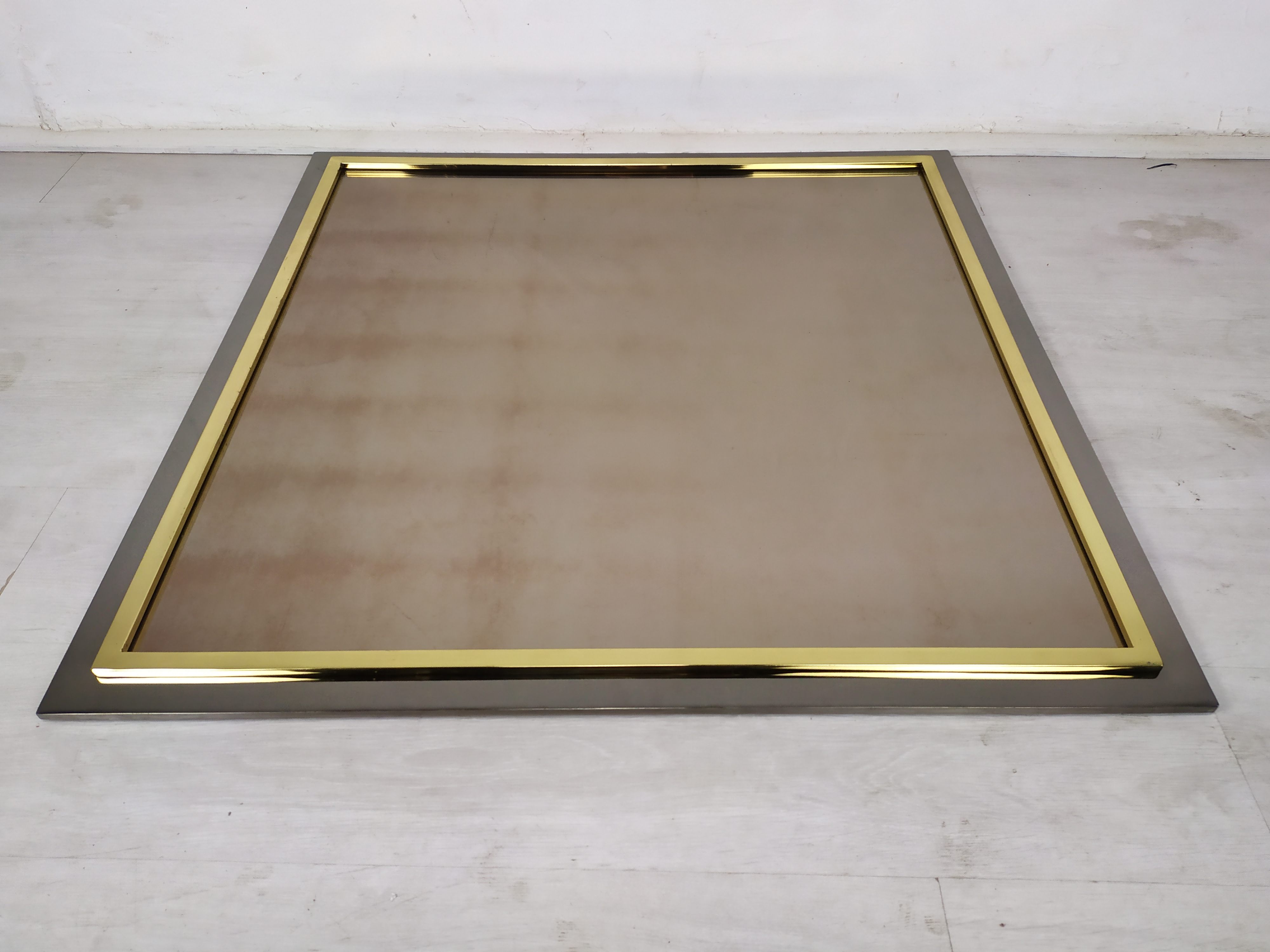 Mirror square brass design