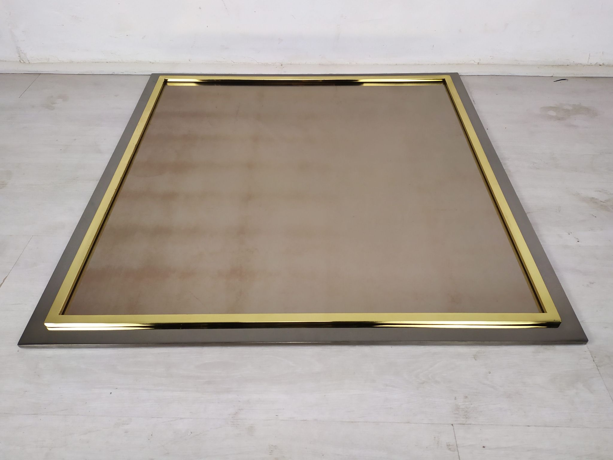 Mirror square brass design