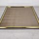 Mirror square brass design