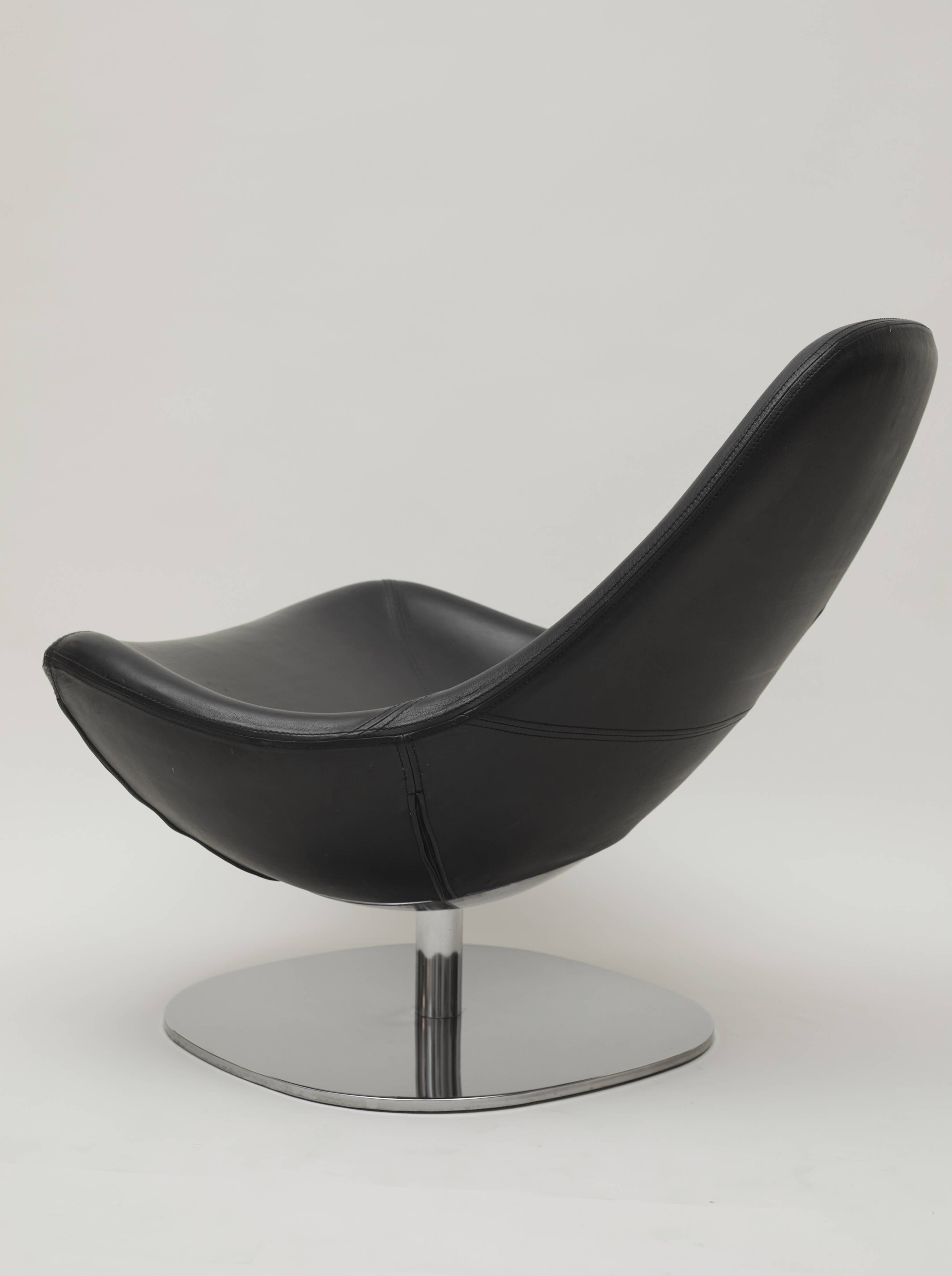 Egg / Tirup leather chair by Carl Öjerstam for Ikea vintage 2007