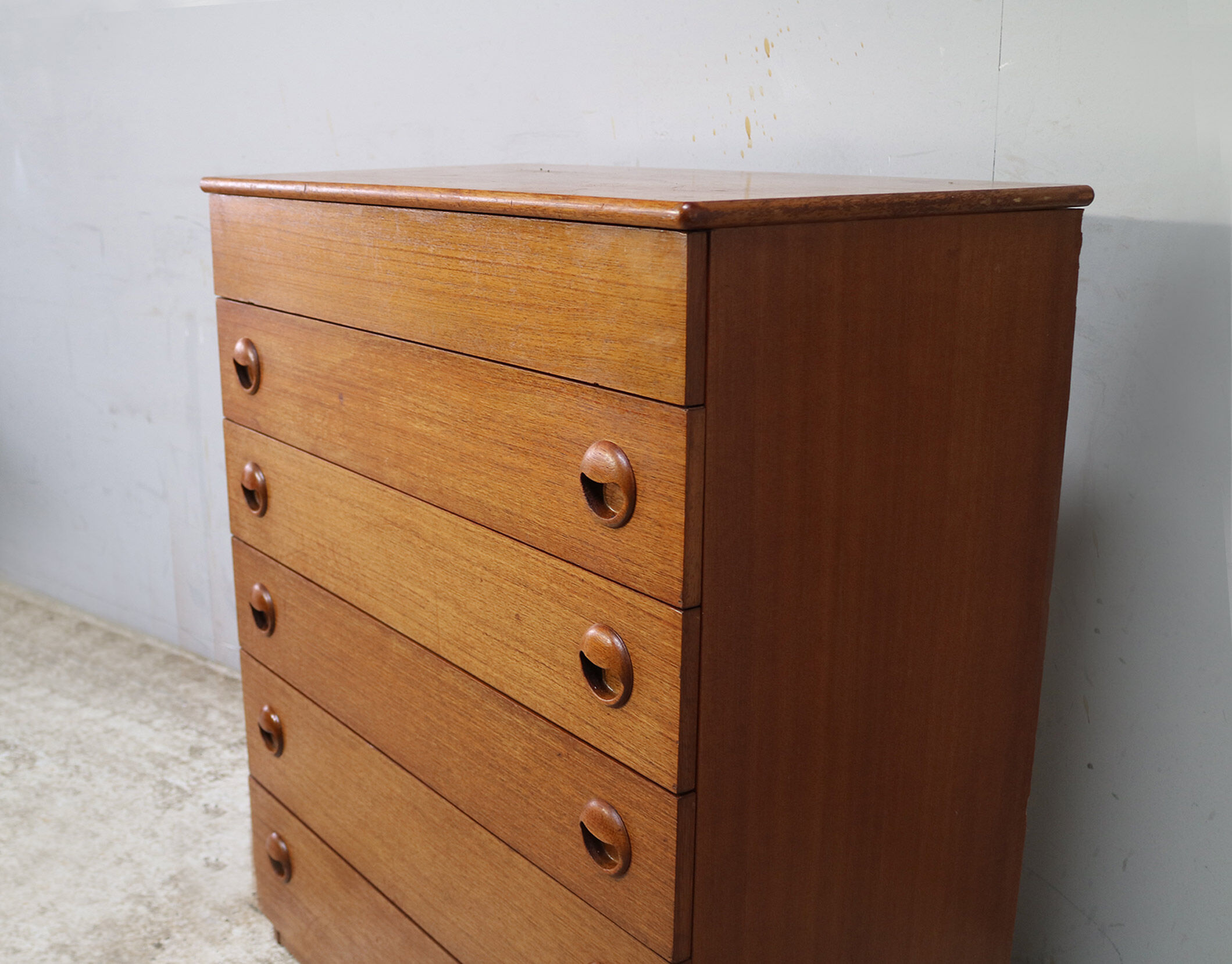 Commode en teck du milieu du siècle, 1970, avec compartiment à couvercle