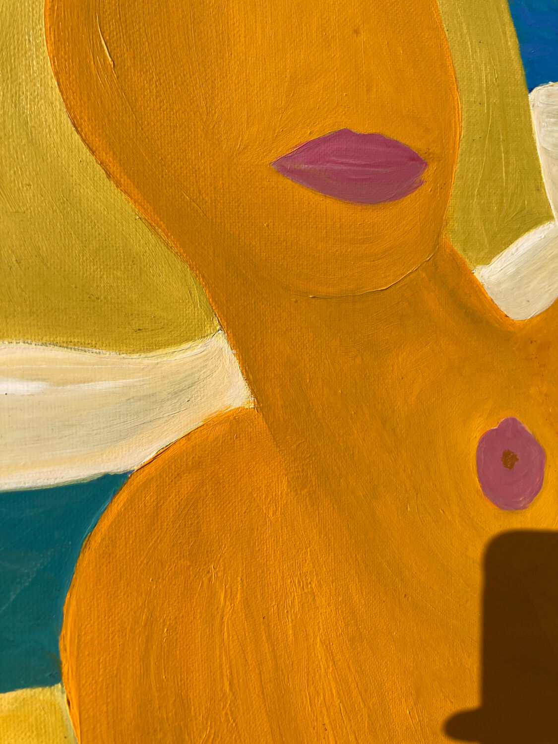 Abstract nude woman portrait