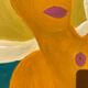 Abstract nude woman portrait