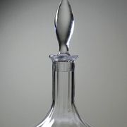 Large crystal decanter from Sèvres, vintage 1970s-1980s.