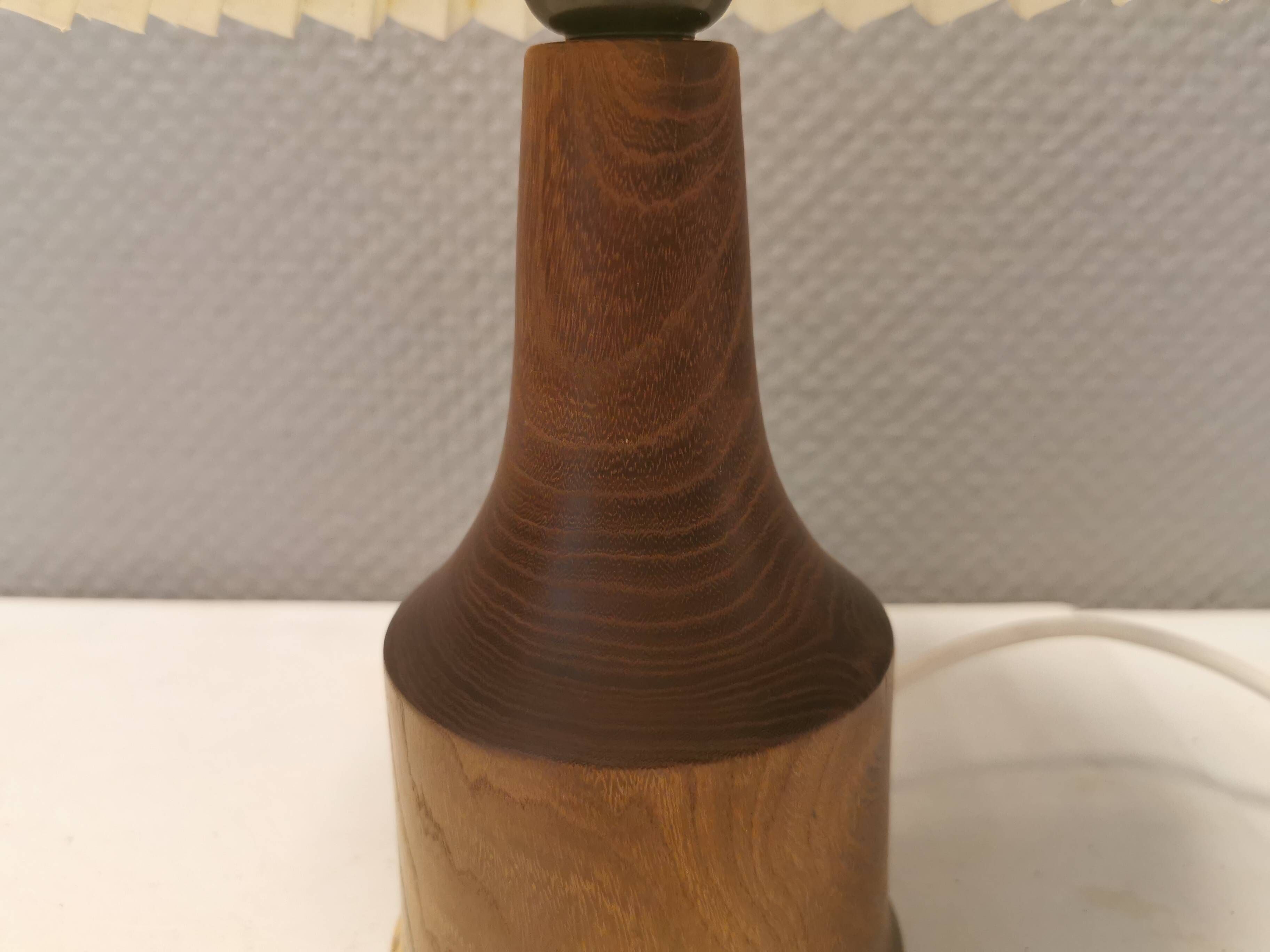 Beautiful sting lamp in twisted wood. Estimated 1970s and Swedish or Danish.