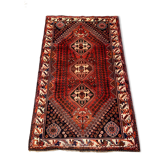 Vintage Traditional Tribal Rug 284x175 cm Wool Oriental HandMade Rug, Red Black