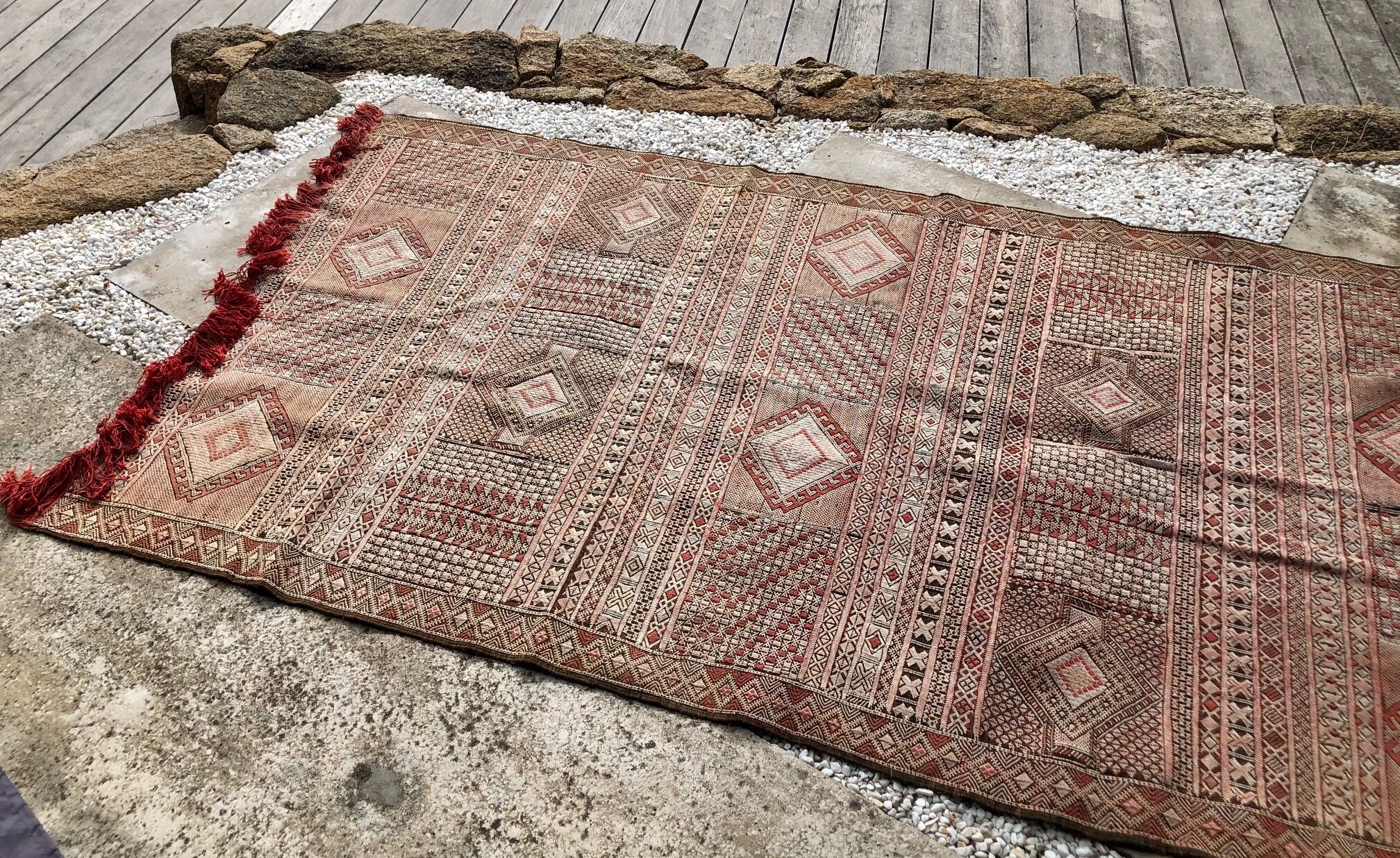 Tapis kilim rouge 260x135cm