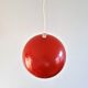 Lot de 2 suspensions en métal rouge, Danemark 1960's