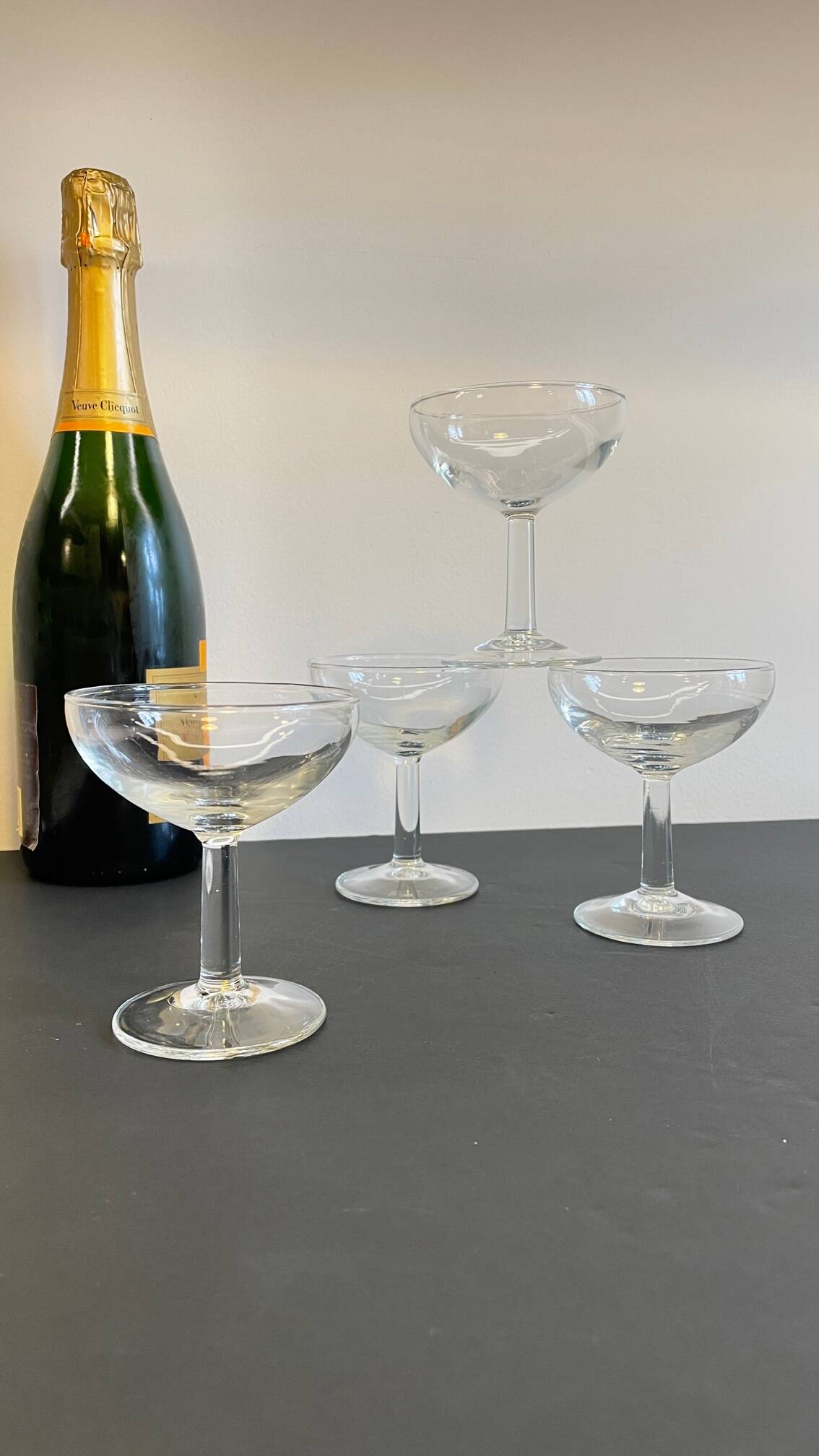 Duralex vintage champagne glasses