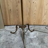 Lampadaire tripode laiton doré vintage