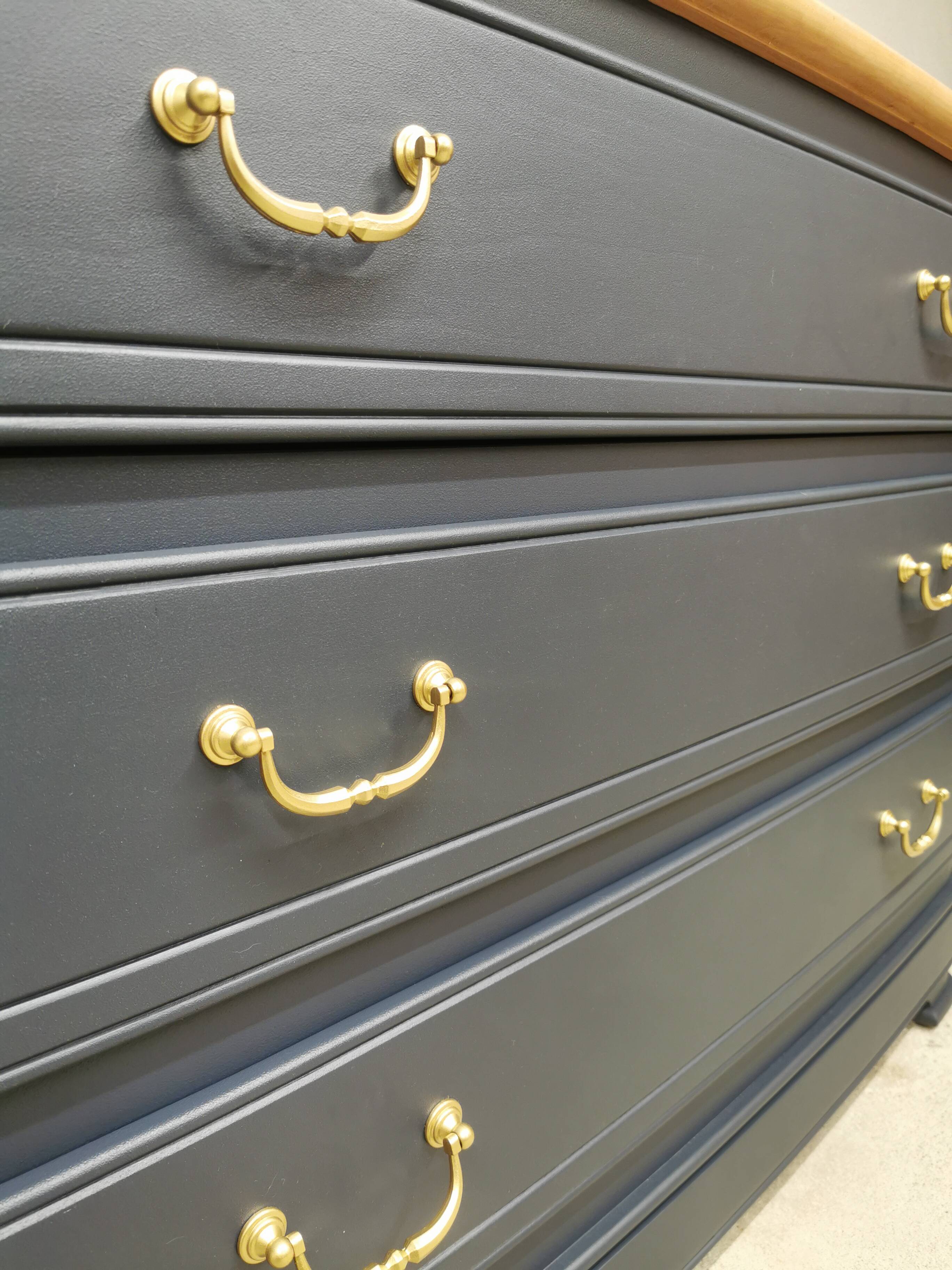 Vintage cherry wood commode refurbished