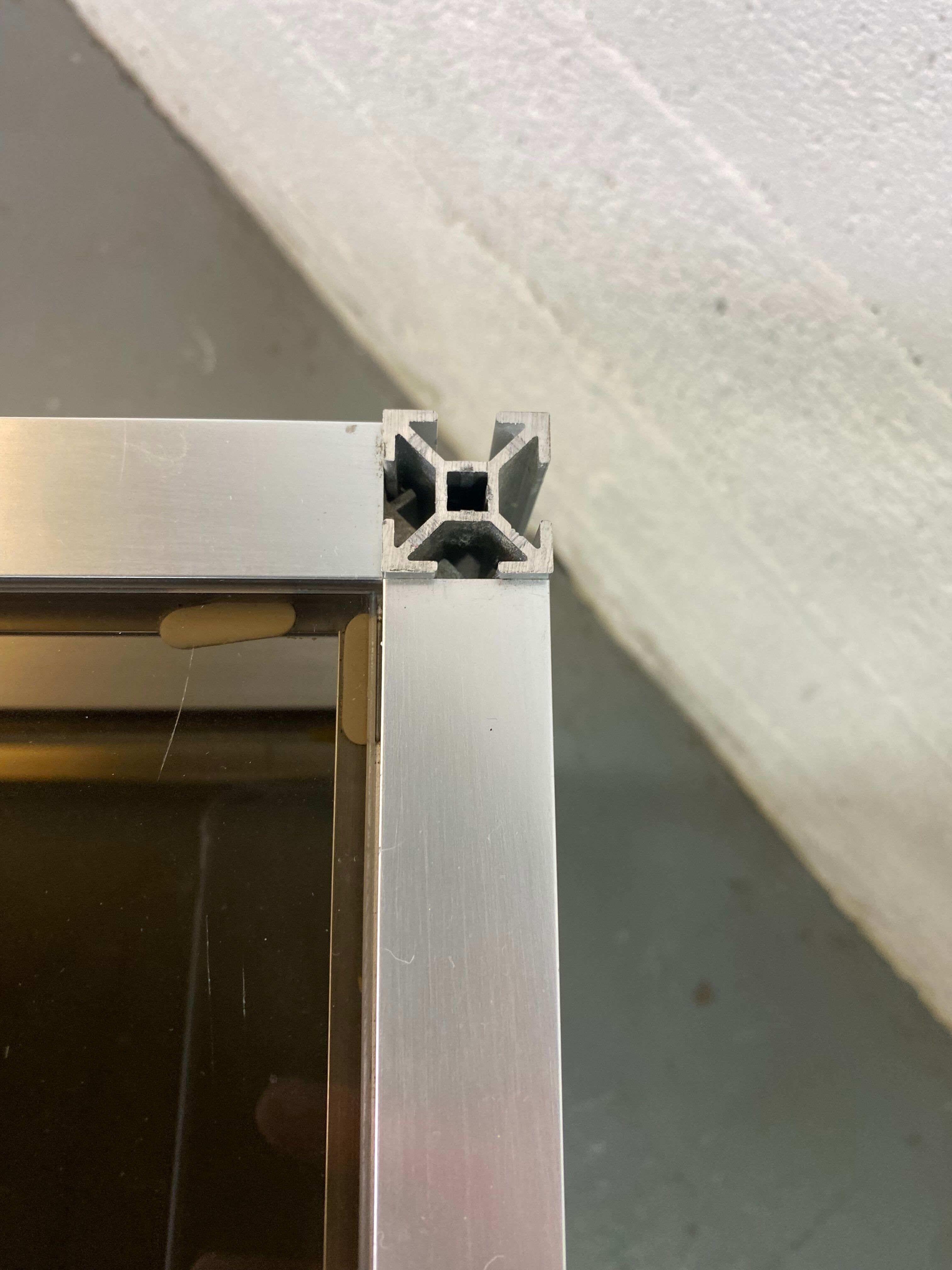 Aluminum and Glass Desk