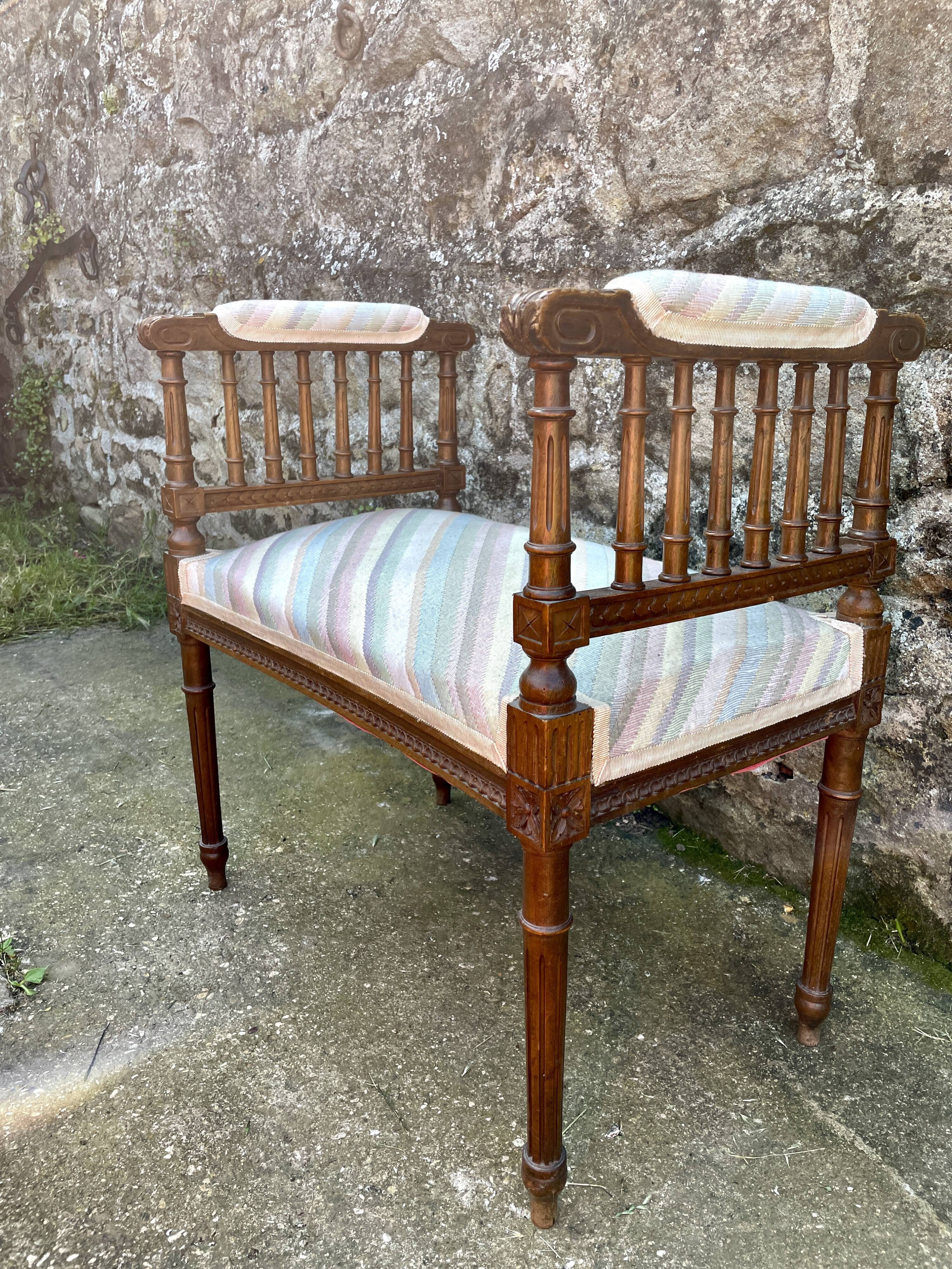 Louis XVI piano bench