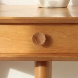 Solid oak tripod console table – vintage & restored