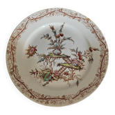 Ironstone plate by Keller and Guérin in Lunéville, late 19th century