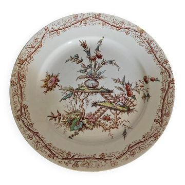 Ironstone plate by Keller and Guérin in Lunéville, late 19th century