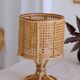 Rattan table lamp 50s piece signed