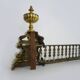 Fireplace bar, fireplace bar, fire bar, fireplace front in gilded bronze
