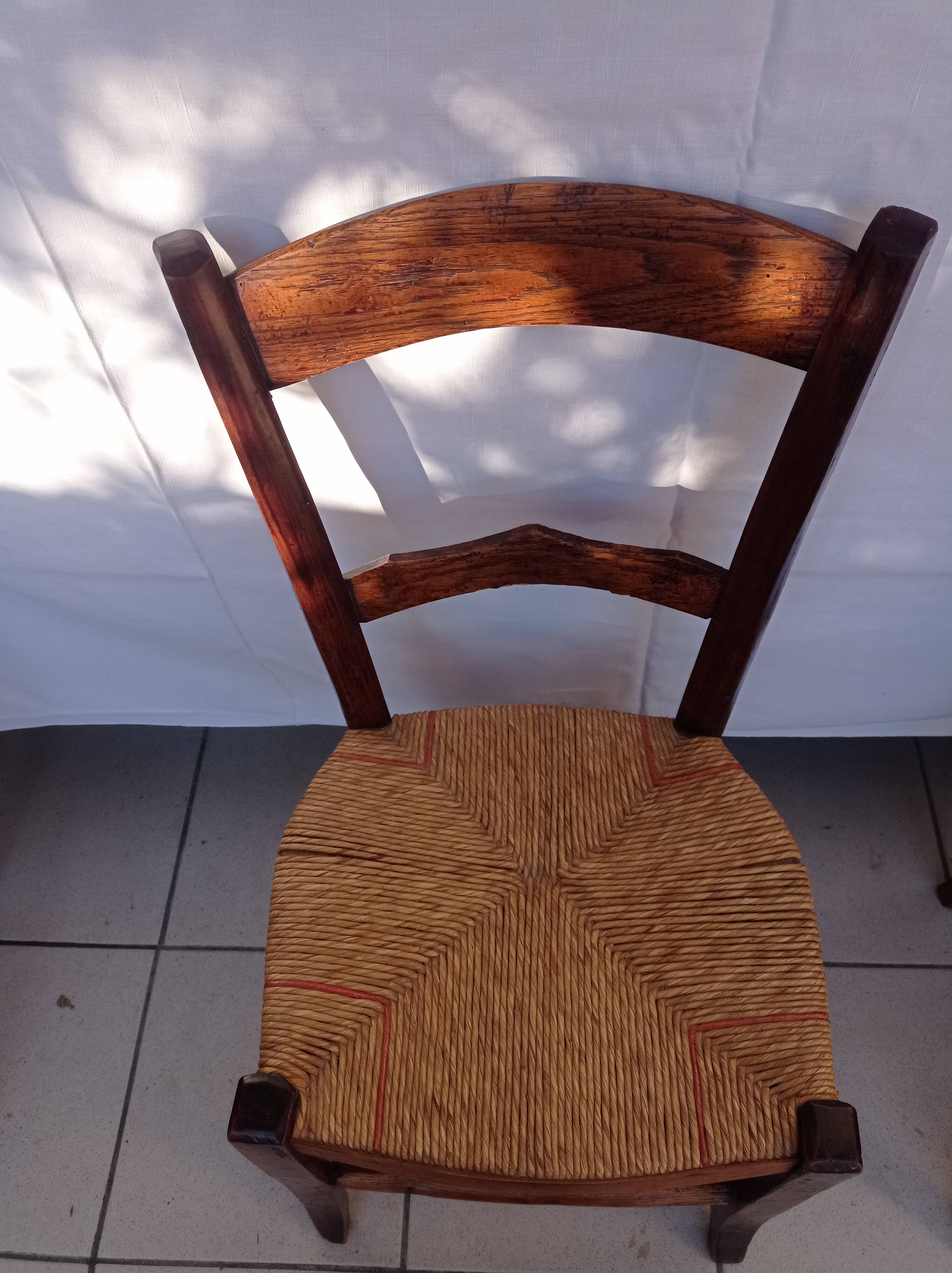 Rustic straw chairs