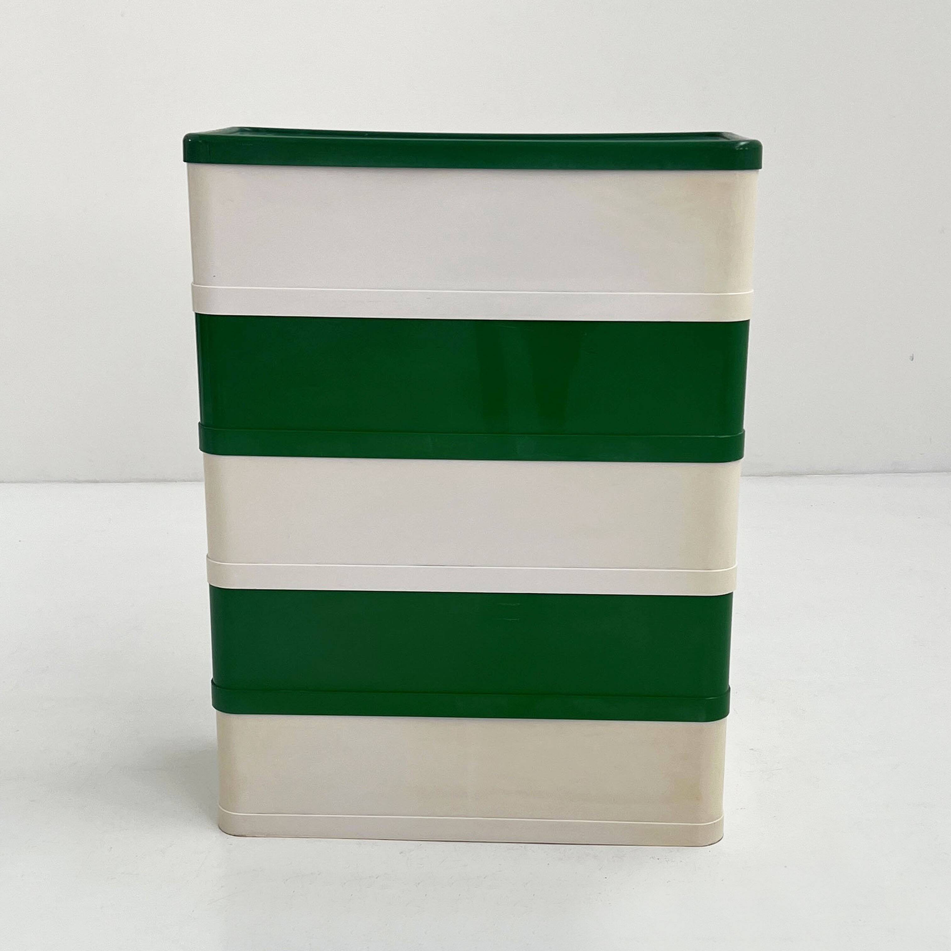 White and green cabinet model “4964” by Olaf Von Bohr for Kartell, 1970