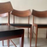 Set of 4 Scandinavian wooden chairs, danish desihn 1950