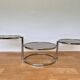 Midcentury Swivel and Folding Chrome Coffee Table, Germany, 1970s