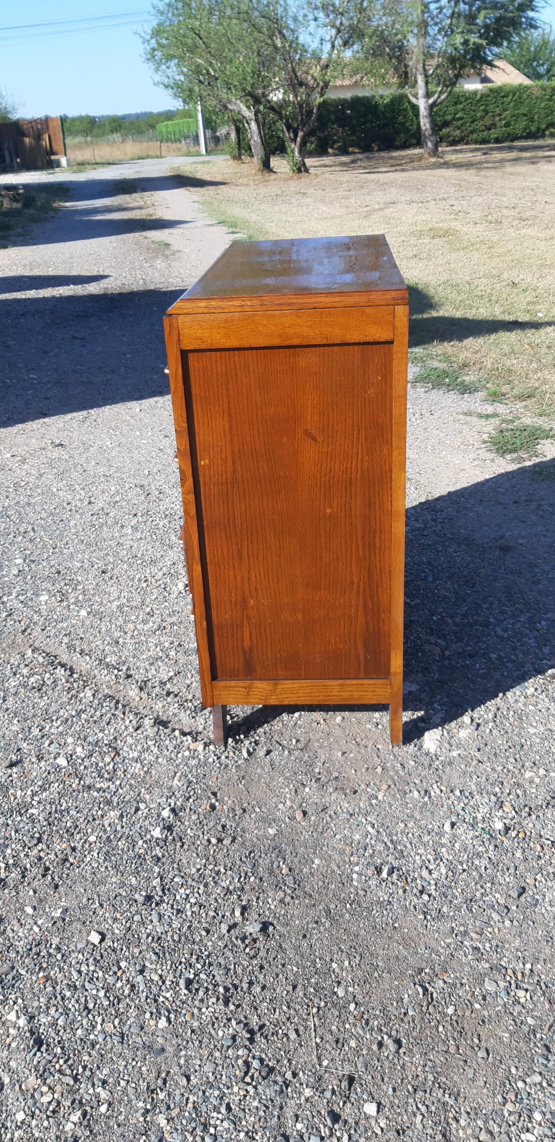 Commode vintage des années 50 pieds compas