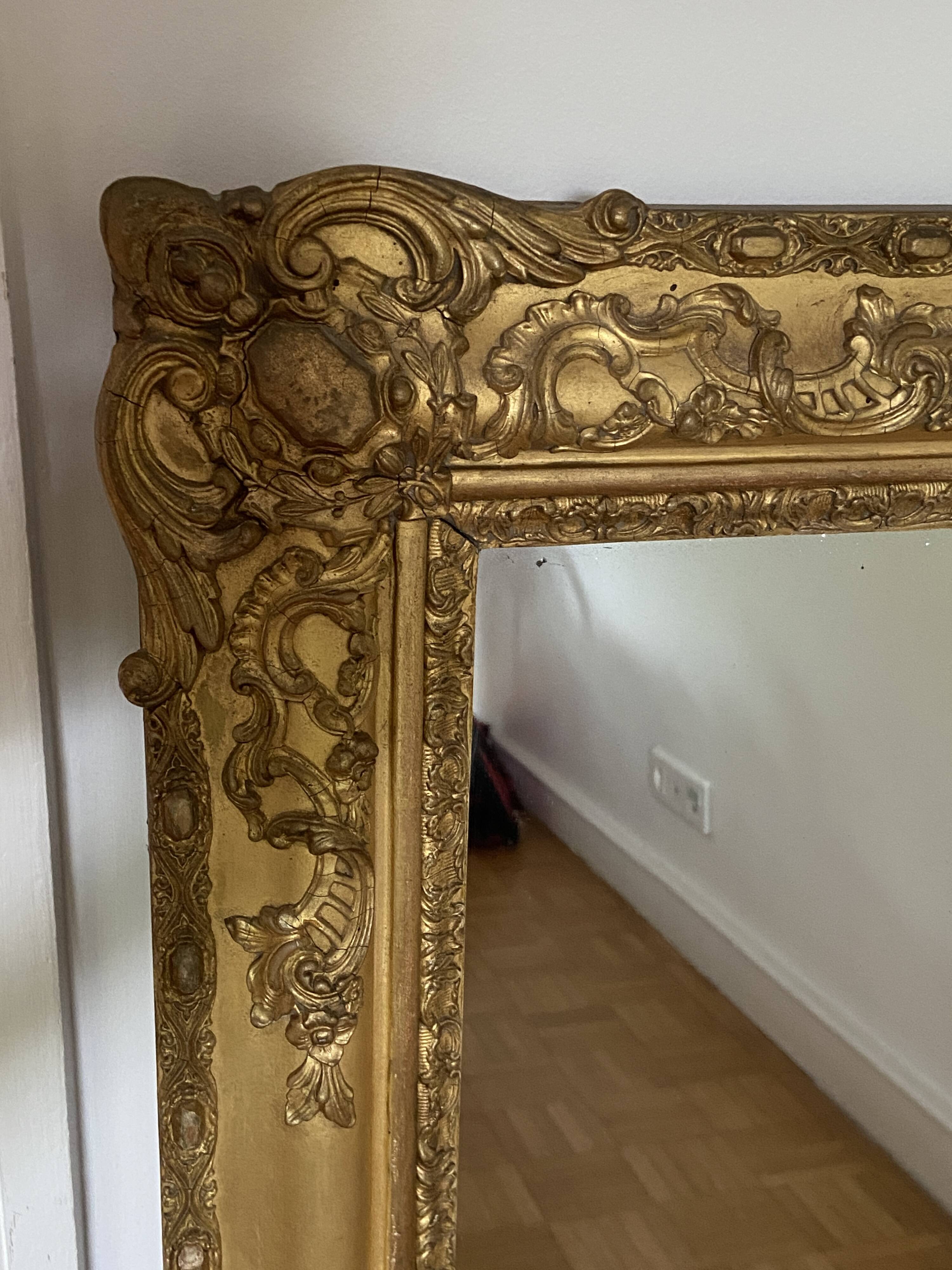 Antique gilded mirror