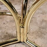 Modular brass coffee table, Morex, Italy, 1970s