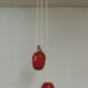 Red metal suspension rises and lowers.